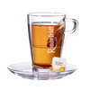 Ronnefeldt Glastasse mit Logo