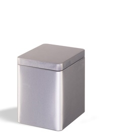 Teedose mit Stülpdeckel - silber