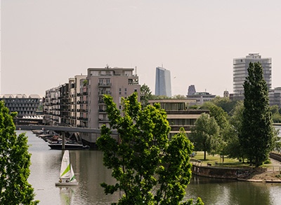 Aussicht aus dem Frankfurter Office