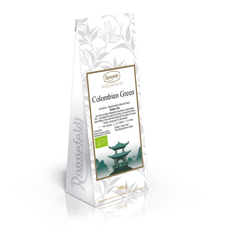 Abgepackter Tee von Ronnefeldt Tüte mit Tee