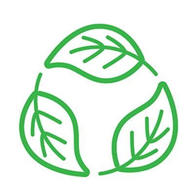 Recycling Kreis aus grünen Blättern